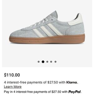 Adidas spezial silver super comfy sneakers. Worn twice. Excellent condition.